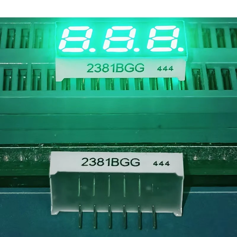 10PCS LED Digital Tube 0.28 Inch 3 Digit Green 2381AGG Cathode 2381BGG Anode
