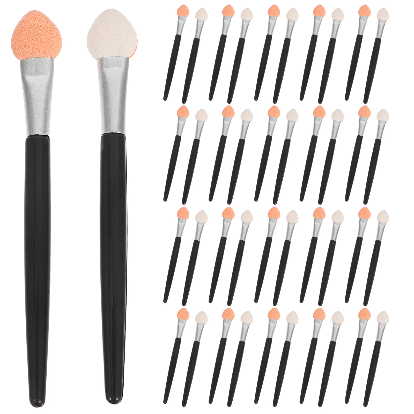 

50 Pcs Sponge Brush Ink Blending Brushes Sponges Mini Paint Round Small Aluminum for Painting