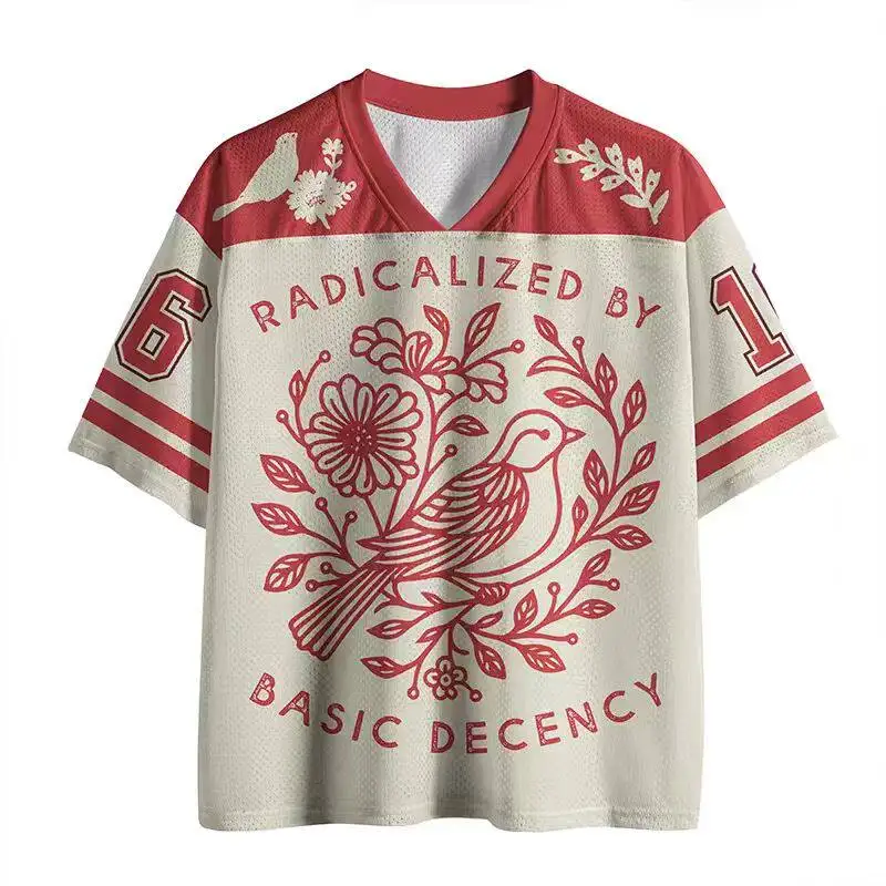 Animation Trend Popular Children's Retro V-neck Short Sleeve 3D T-shirt Men and Women Fashion Brand Anime Top