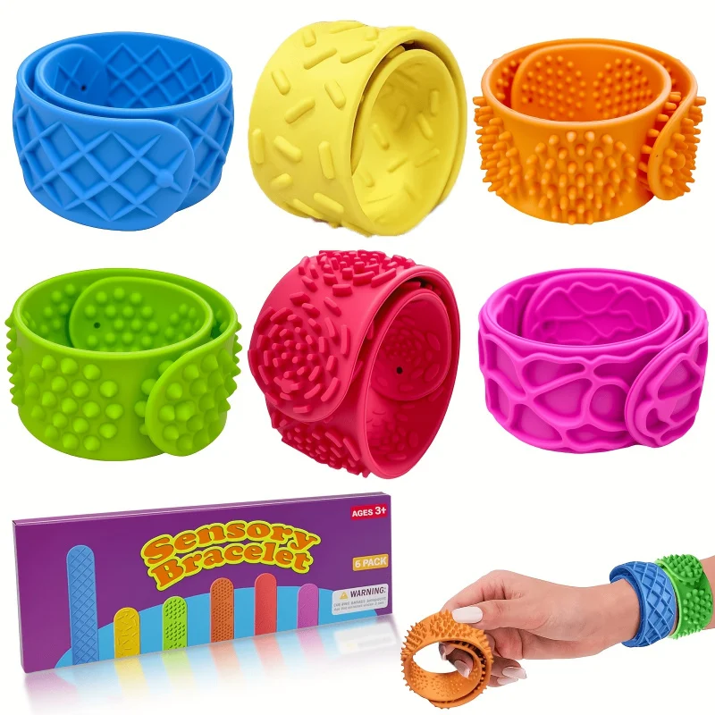 Children's Sensory Clapping Wristband, Stress-Relief Toy Elastic Wristband, Suitable for Boys and Girls, Sensory Item for Calmin