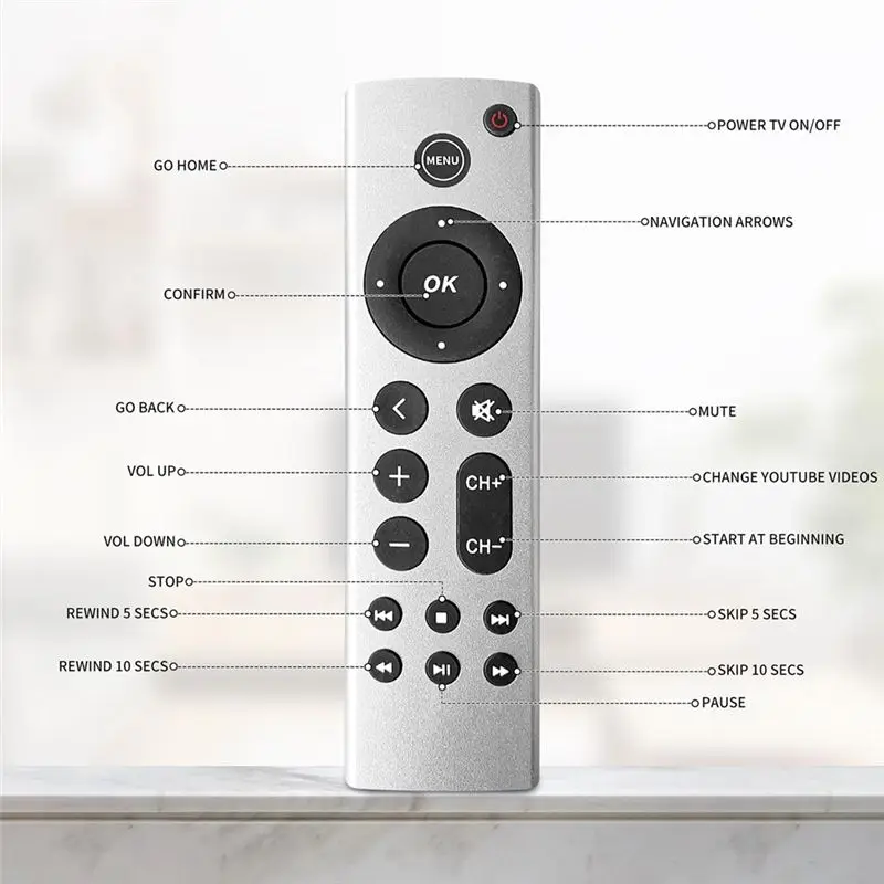 A31T Universal Remote Control Replacement for TV 4K HD A2843 A2737 A2169 A1842 A1625