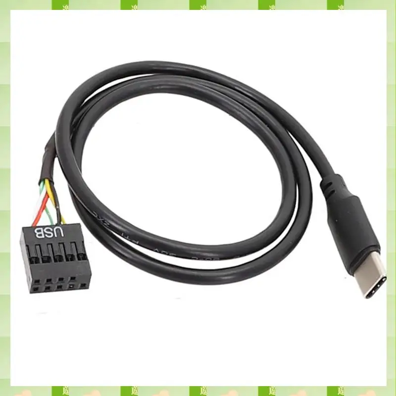 2025 1 قطعة USB 9Pin إلى USB نوع C كابل للوحة الأم للكمبيوتر إلى USBC شاشة ثانوية PC شاشة LCD 9Pin USB مهائي كابلات Du #3
