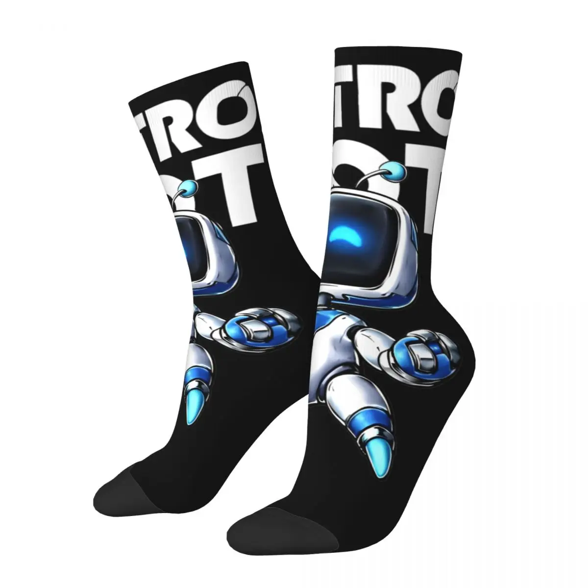 Fashion Men's Socks Crazy ASTRO BOT Cartoon Character Sock Polyester High Quality Women's Socks Spring Summer Autumn Winter