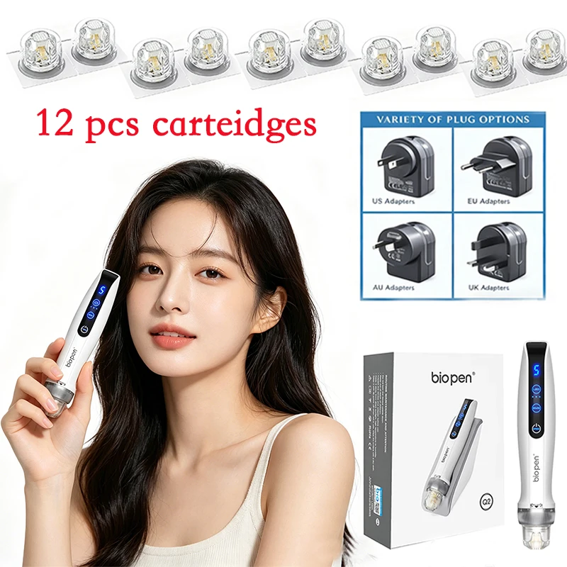 Dr Pen Bio Pen Q2 con kit de 12 cartuchos de agujas Derma Pen 0.25MM
