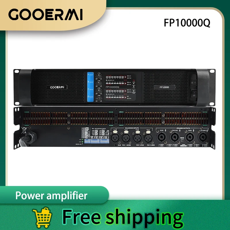 

GOOERMI FP10000Q Профессиональные усилители мощности 4*2000 Вт с усилителем класса TD 10000 Вт для DJ Профессиональный усилитель мощности