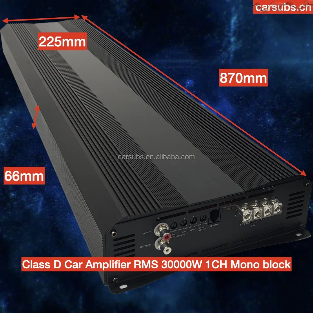 30K Brazilian 1 Ohm Car Subwoofer Amplifier RMS 30000W 1CH Monoblock Peak 60000W Full Range Car Amplifier Class D