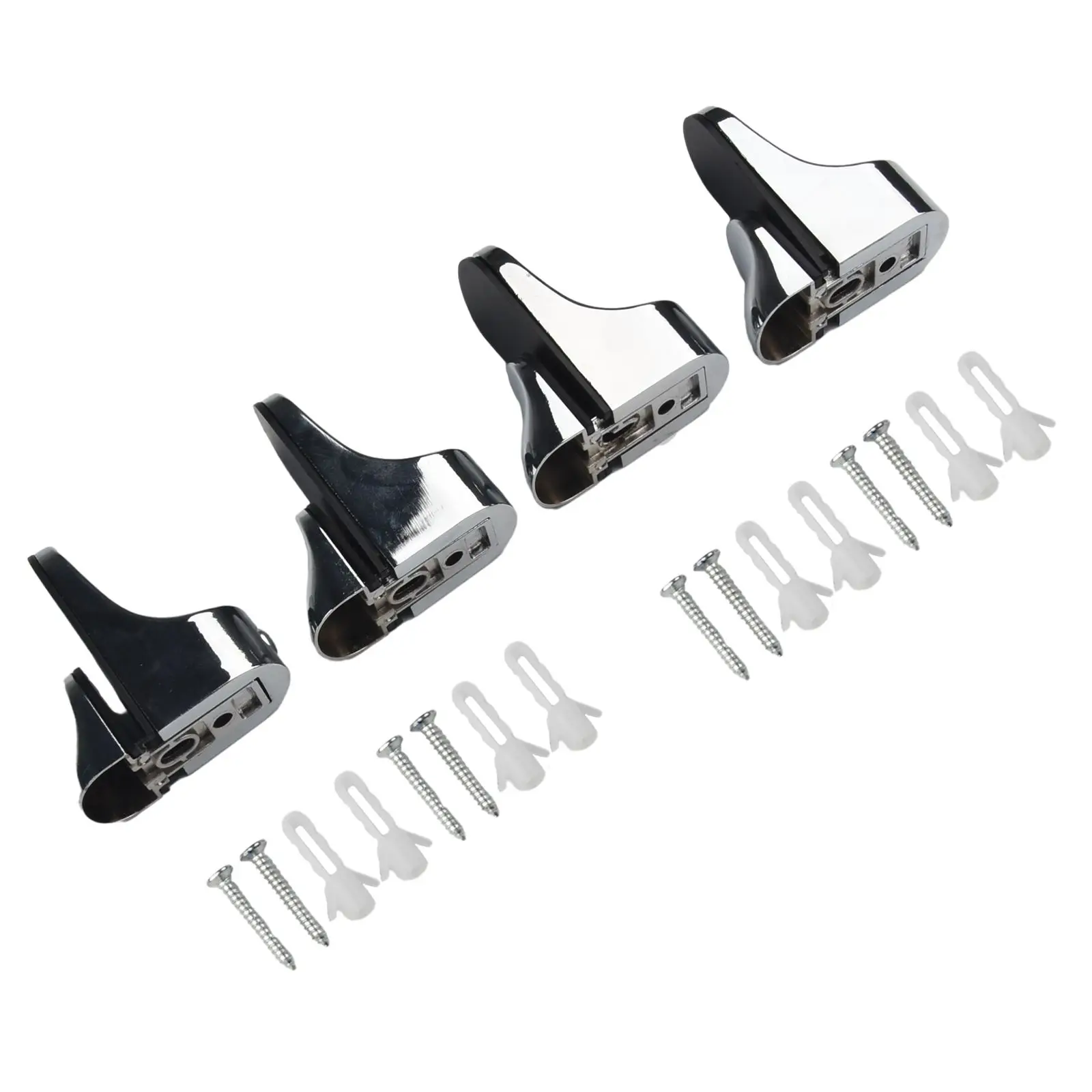 إكسسوارات مشبك زجاجي عملي عالي الجودة يدعم سبائك الزنك 55 × 24 مم قابل للتعديل لرف سميك 3-20 مم