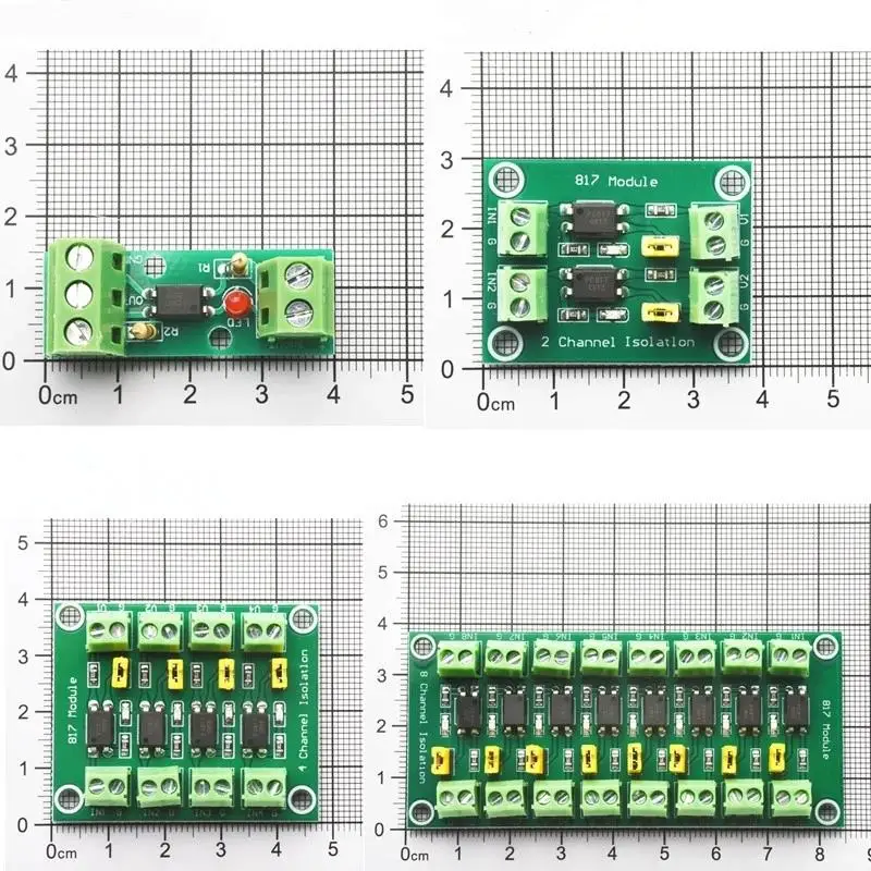 PC817 Channel Optocoupler Isolation Board 3.6-30V Voltage Converter Photoelectric Driver Module 817