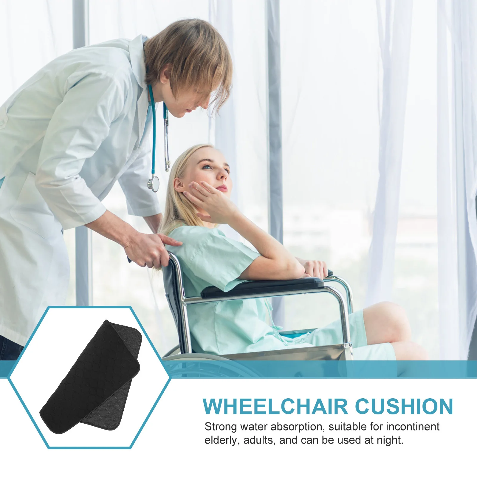 2 قطعة منصات السرير سلس البول قابل للغسل دائم قابلة لإعادة الاستخدام منصات حفاضات الكبار سرير مقاوم للماء ترطيب حماية قابل للغسل Underpads #3