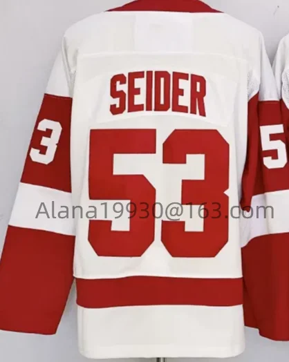 2025 Custom New Style Patrick Kane Dylan Larkin Moritz Seider Gordie Howe Alex DeBrincat Steve Yzerman Lidstrom Datsyuk Jersey