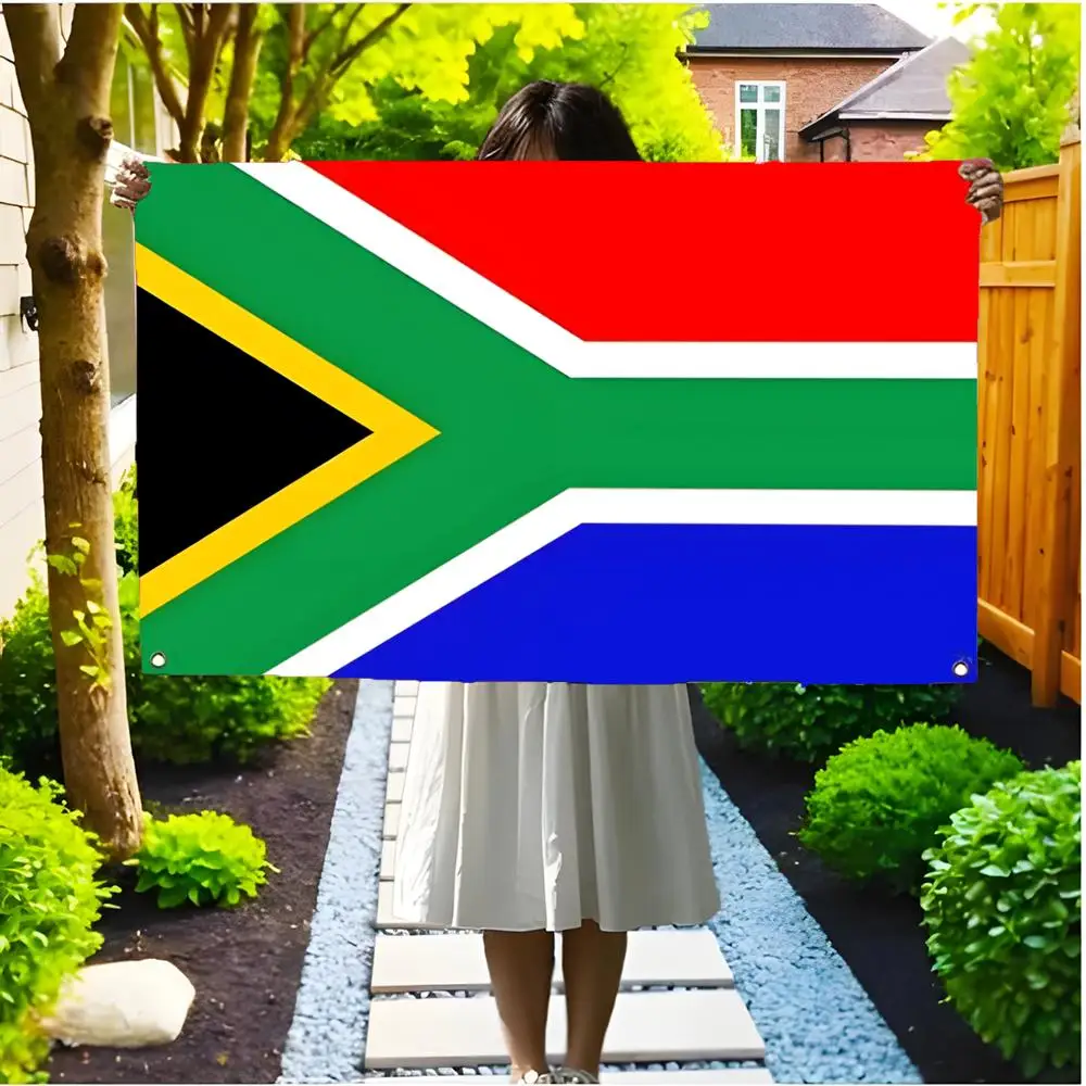 Flag of South Africa Flags Edgeless four-ring hanging decor indoor outdoor compatible easy for hanging display
