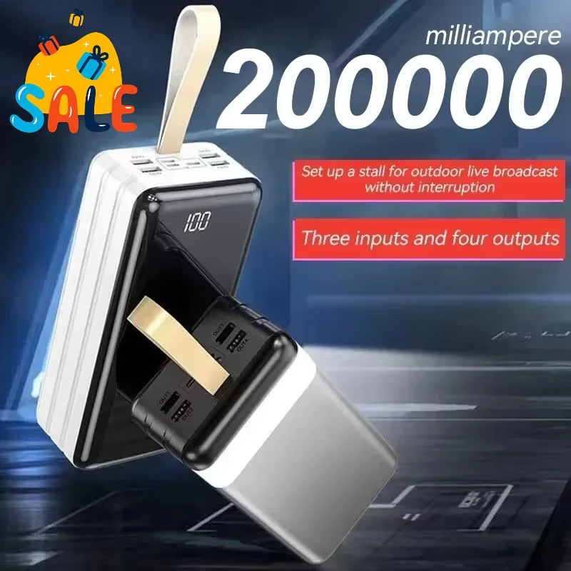 

200000mAh Power Bank Large Capacity Fast Charging Laptop Mobile Phone Backup Power Supply Compatible with iOS and Android