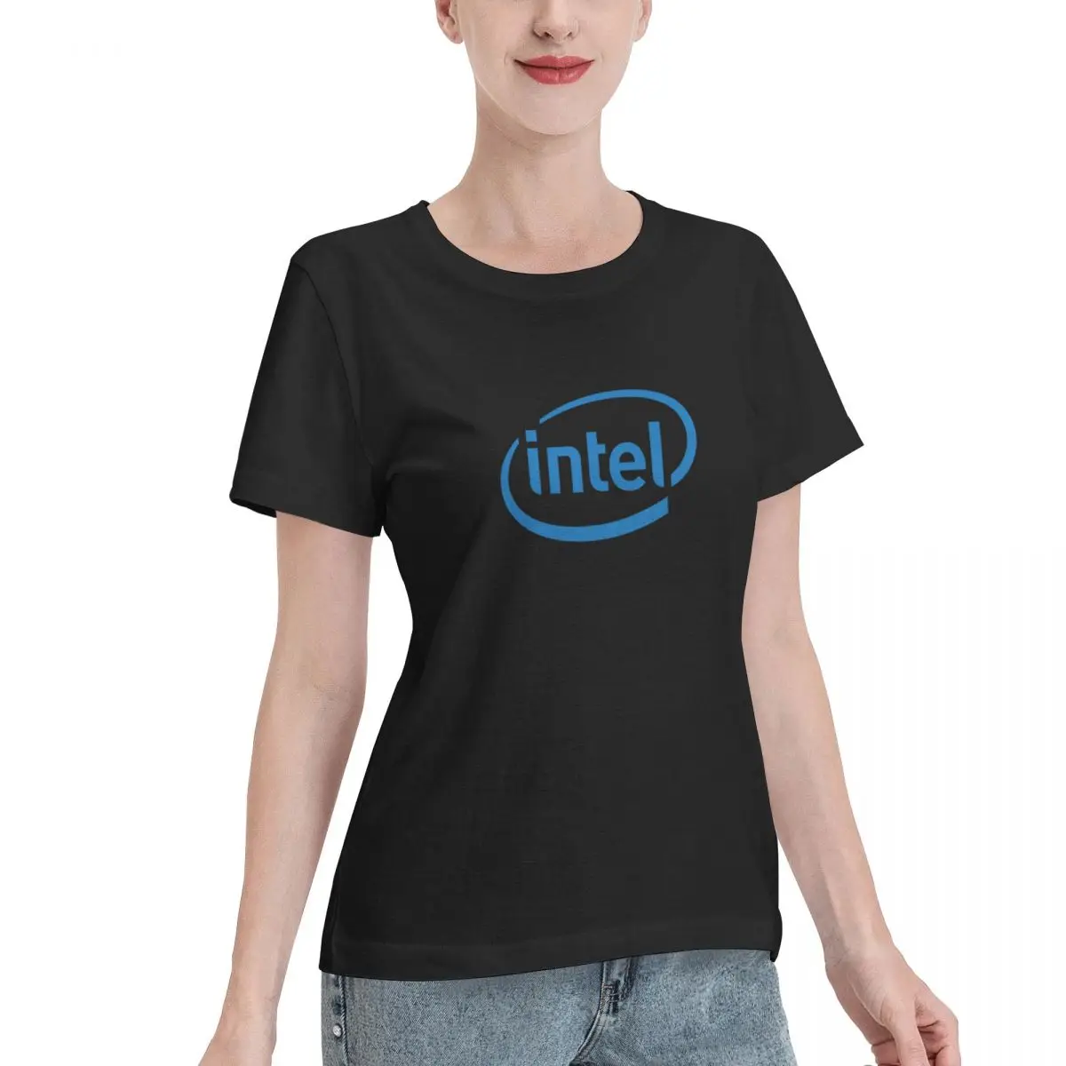 Pc It Core Fans Intel T-Shirt Dames Meisje Katoenen Korte Mouw O-hals T-Shirts Tops