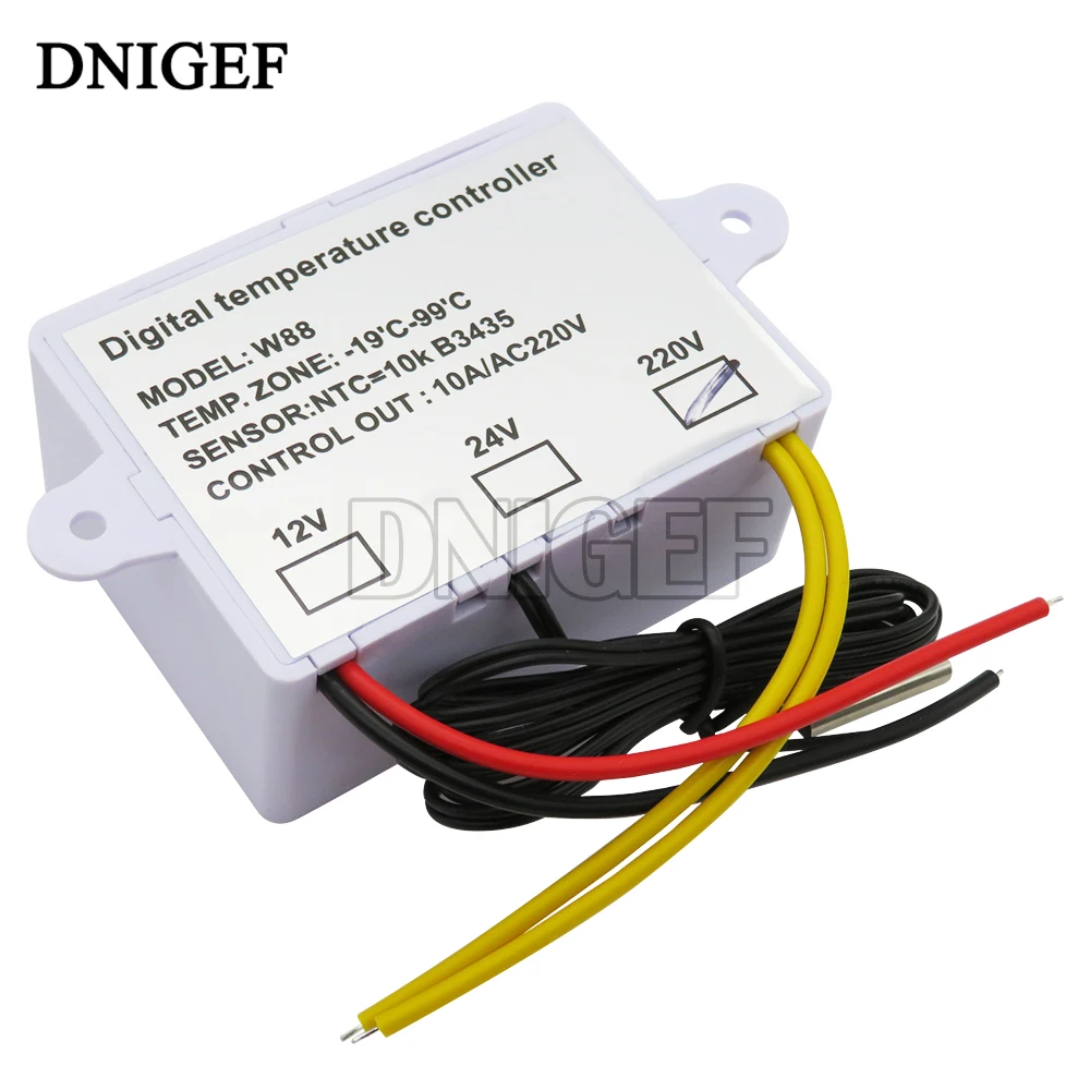 Contrôleur de température LED numérique, capteur de commutateur de commande thermique, W1411, 220V, 10A, serres, y compris élevage d'animaux