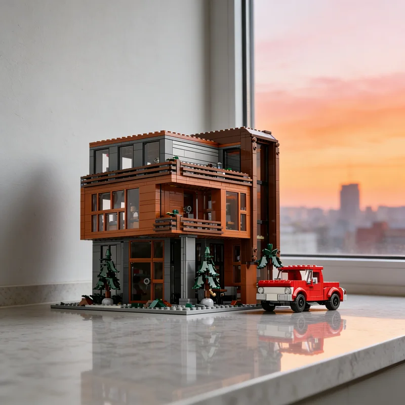 

1938pcs MOC Twilight Cafe Modular Streetscape Model Building Blocks Creative Display Gift Collectible Decor Kids Premium Adult