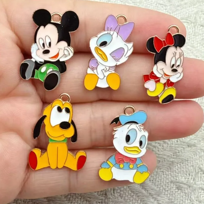 

25/100 шт. DIY ручной работы сплав капельное масло ювелирные аксессуары кулон из Диснея, Микки, Минни, Дональда Дака