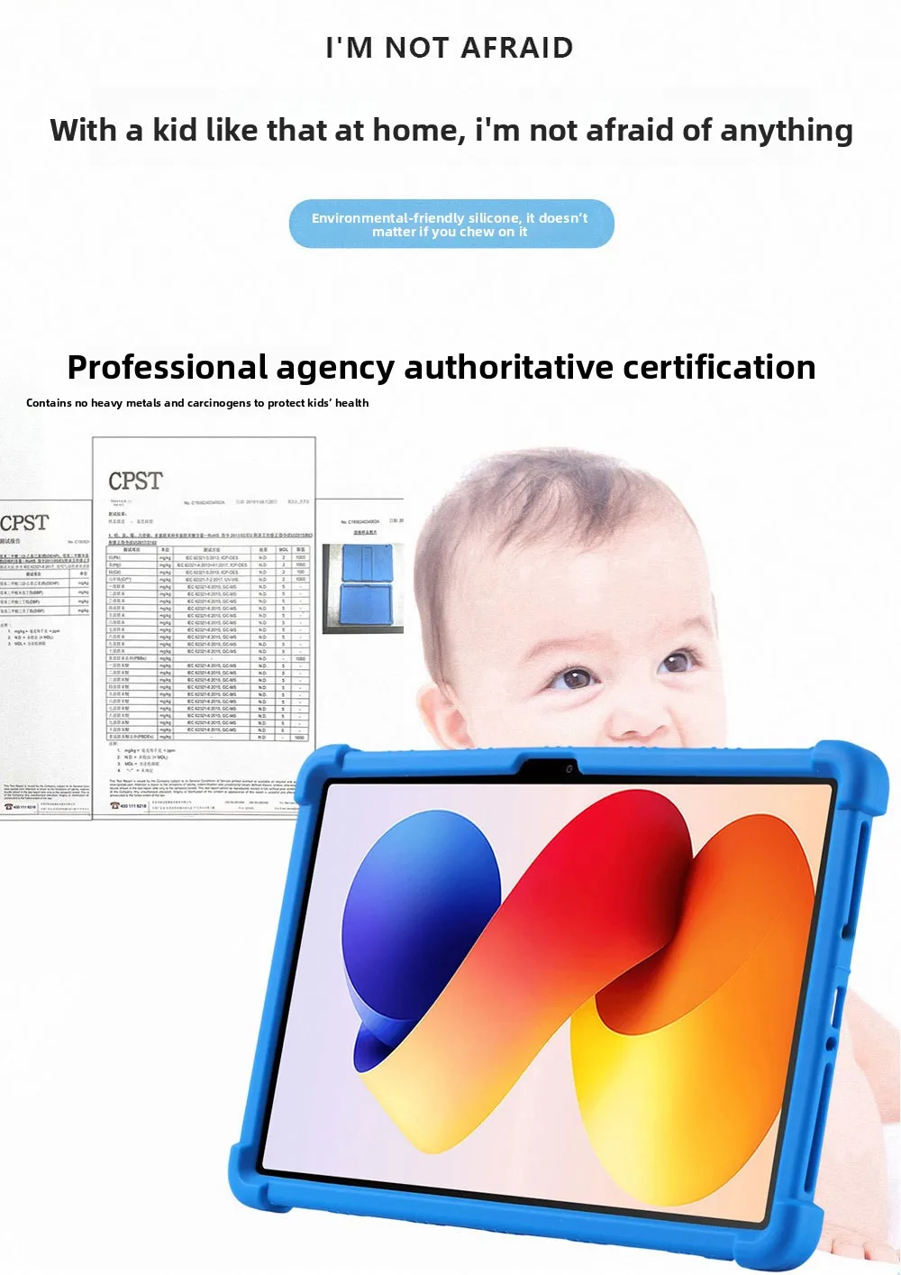 Für Redmi Pad 2 Pro 12,1 Zoll Tablet-Hülle Silikon-Schutzhülle Anti-Sturz Stoßfeste Vollschutz-Hülle mit erhöhtem Rand – Detail 4