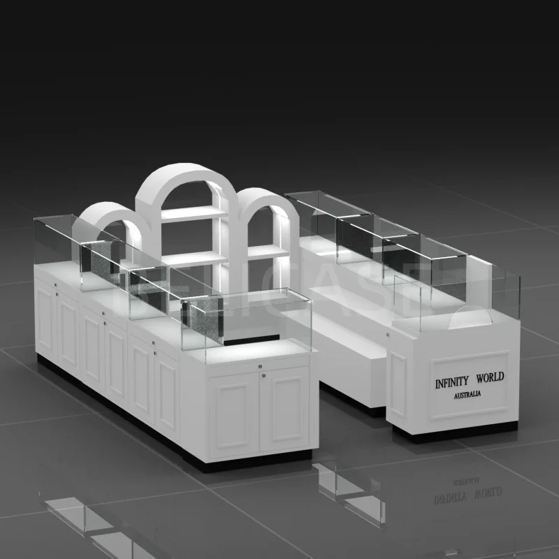 customized.Good Quality Showcase Counter Shop Display Furniture Custom Design Gifts Shop Mall Center