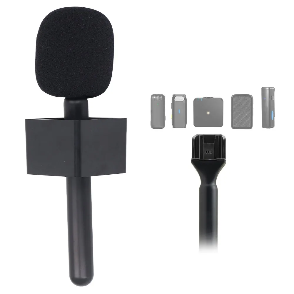 with Flag Handheld Mount Stand Holder Lightweight Wireless Microphone Adapter for Rode Wireless GO II