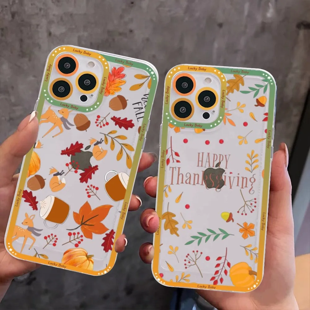 

Autumn Pumpkin Leaf Phone Case For Samsung S 20 S 21 S 22 S 23 Lite Plus Ultra Mobile Cover