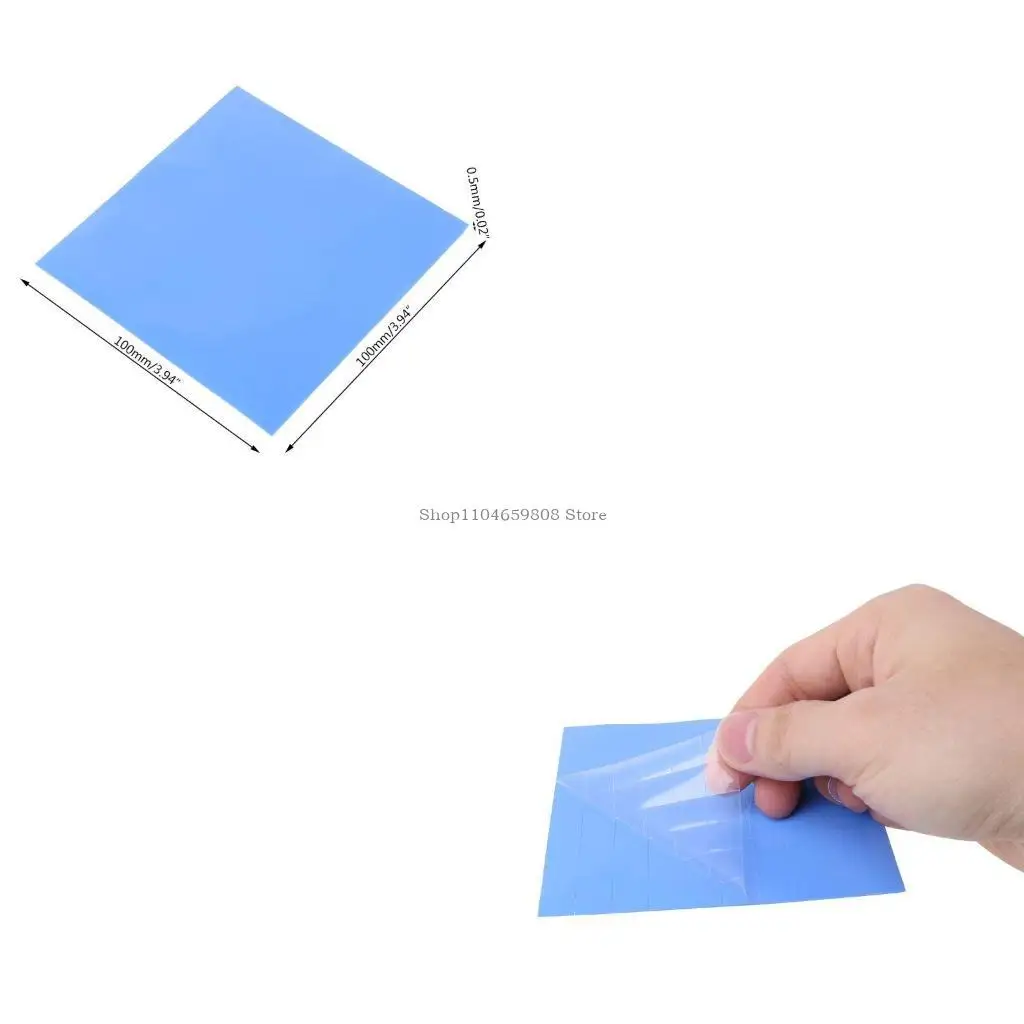 

100mmx100mmx0.5mm 1Sheet/100PCS Thermal Pad GPU CPU Heatsink Cooling Conductive