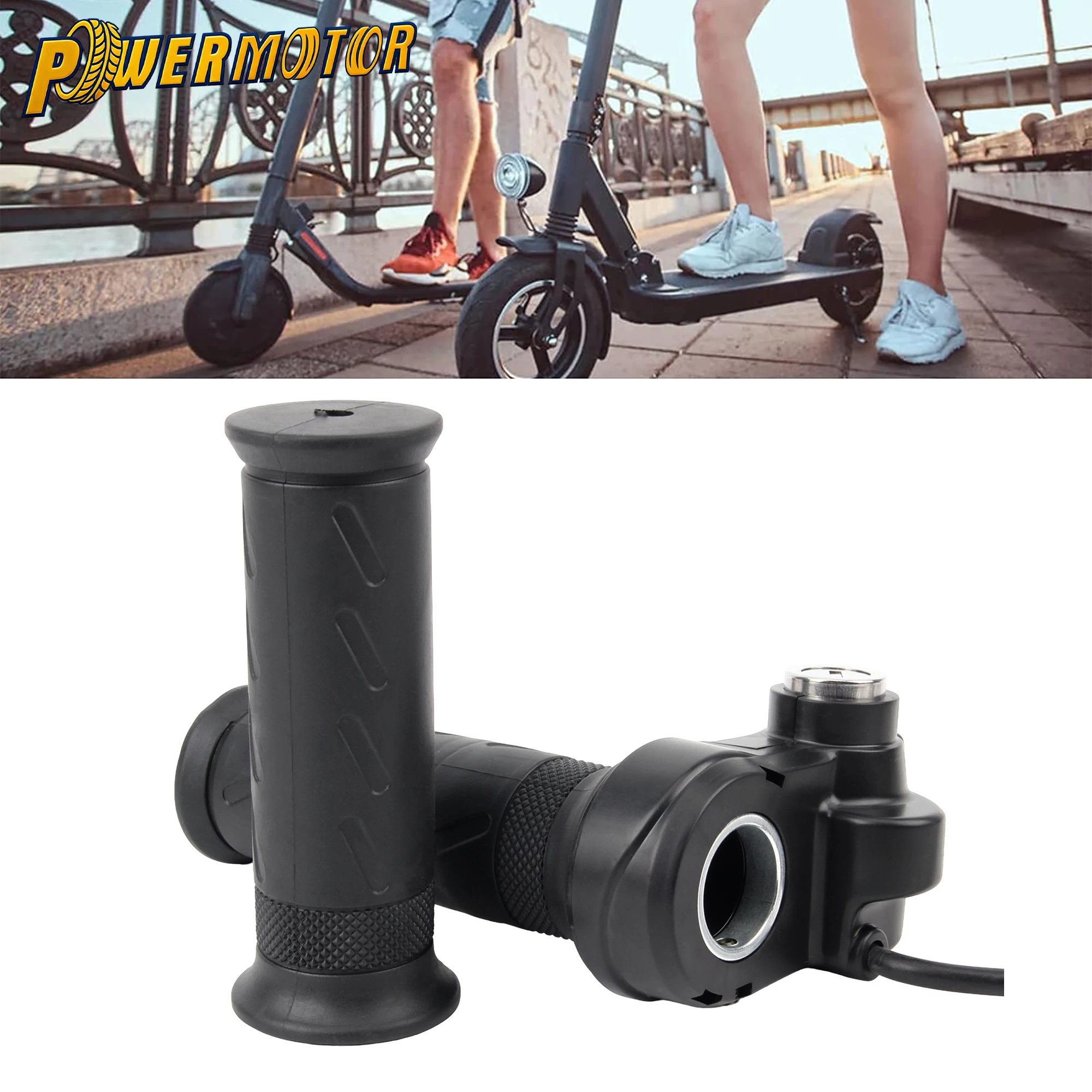 

Universal Voltage E-Bike Scooter Twist Throttle Grip with Lock Key Waterproof Speed Regulating Handle Electric Motorcycle Parts