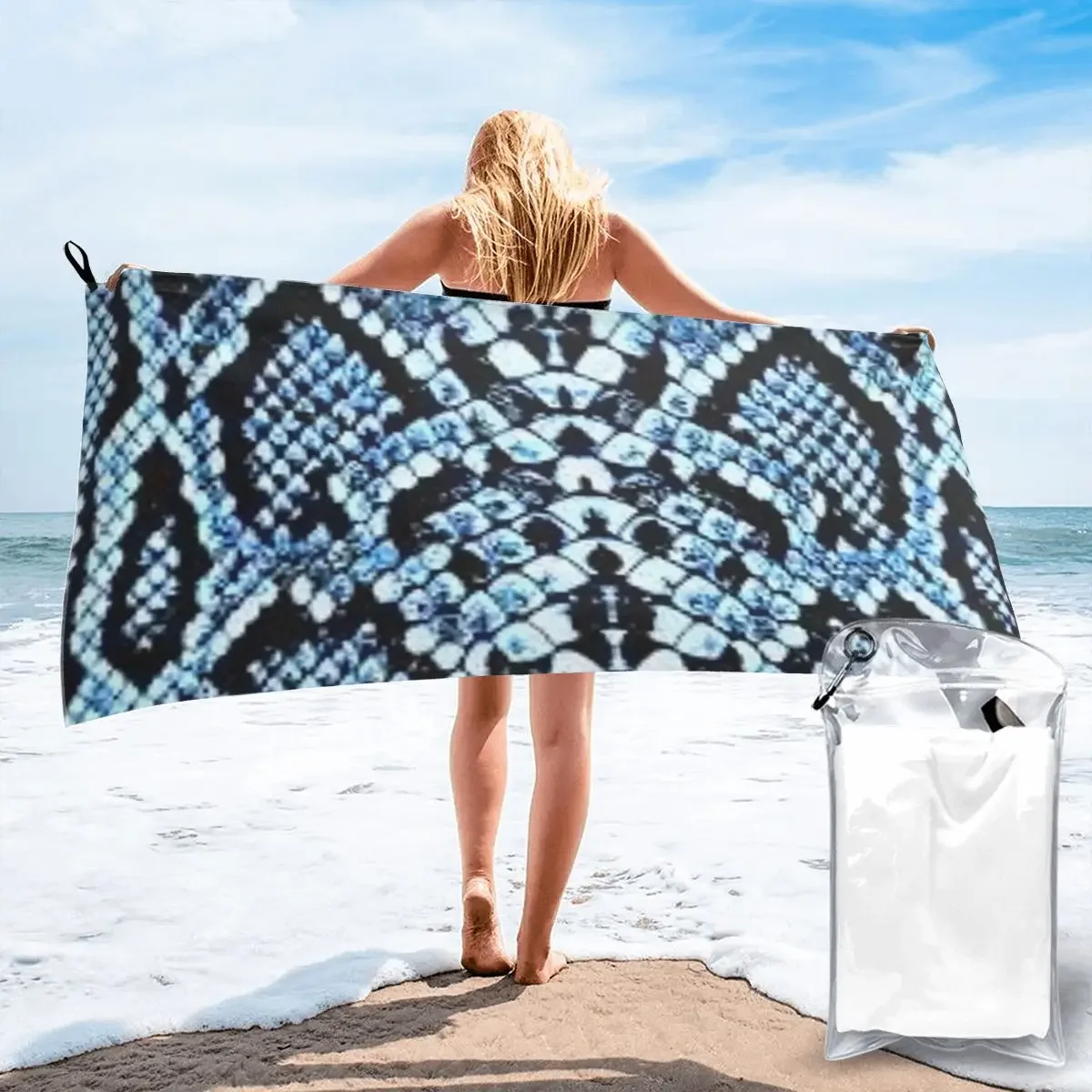 

Snake Skin Beach Towel Soft Microfiber Quick Dry Absorbent Quick Towels For Yoga
