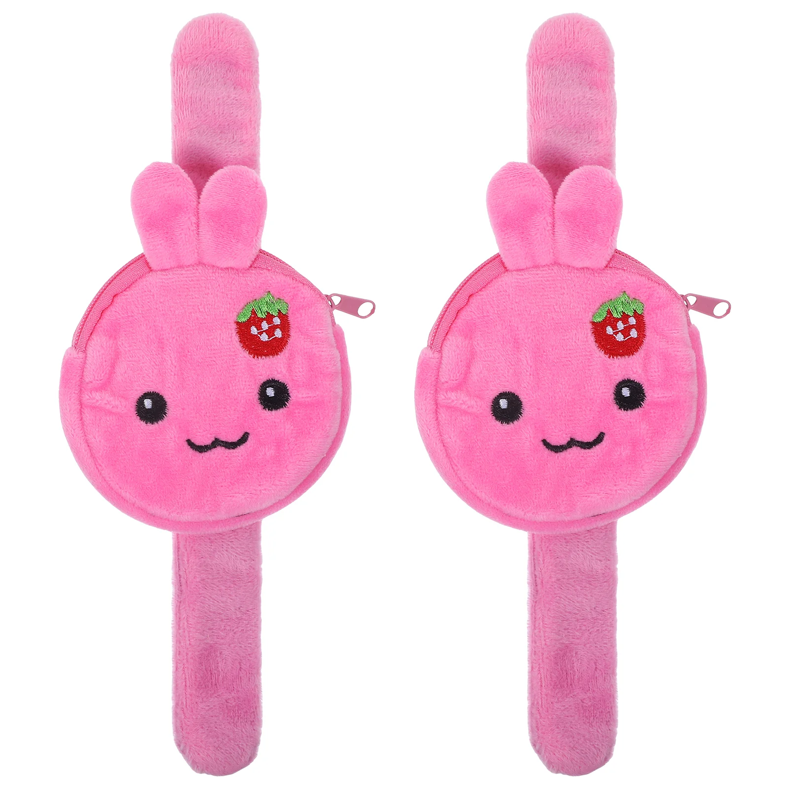 2 Pcs Rabbit Coin Purse Slap Bracelets for Boys Kids Plaything Party Wristbands Toy Cloth Toys Toddlers