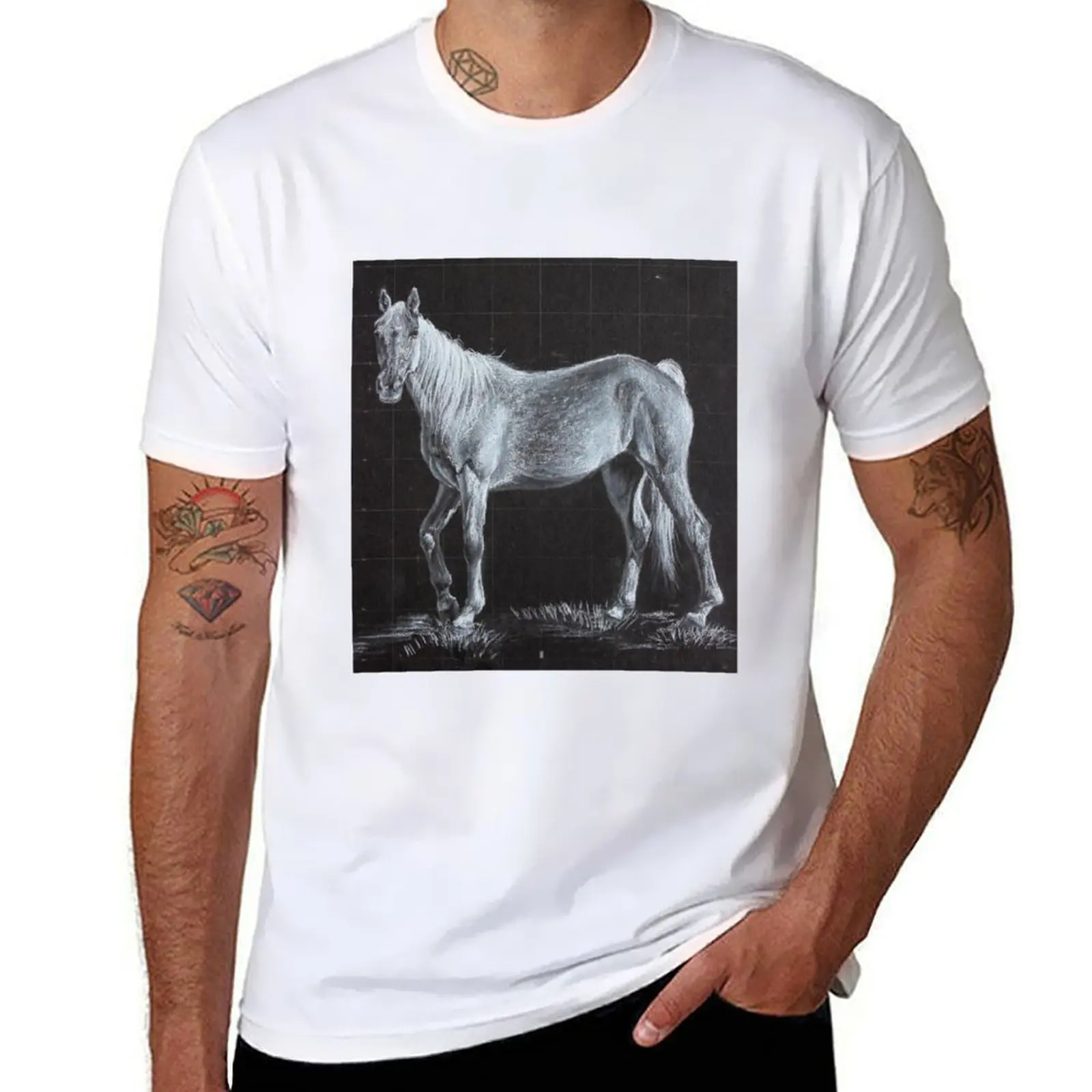 

Midnight Stallion T-Shirt cotton t shirt man t shirt custom print T-Shirt
