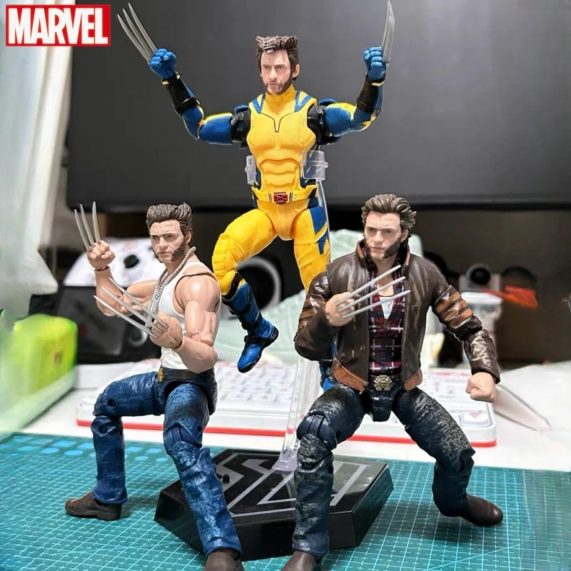 Original Marvel Anime Figure Deadpool 3 Series Deadpool And Wolverine 6-Inch Logan Action Figure Collect Toy Kids Christmas Gift