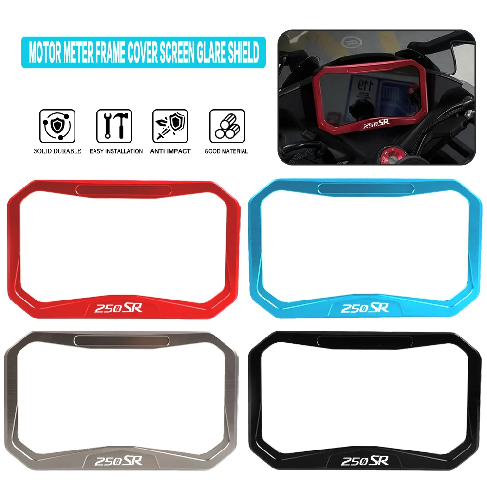 

FOR CFMOTO 250SR 2023 2024 CNC Aluminum Meter Frame Cover Screen Glare Shield Instrument Display Guard Motorcycle Accessories