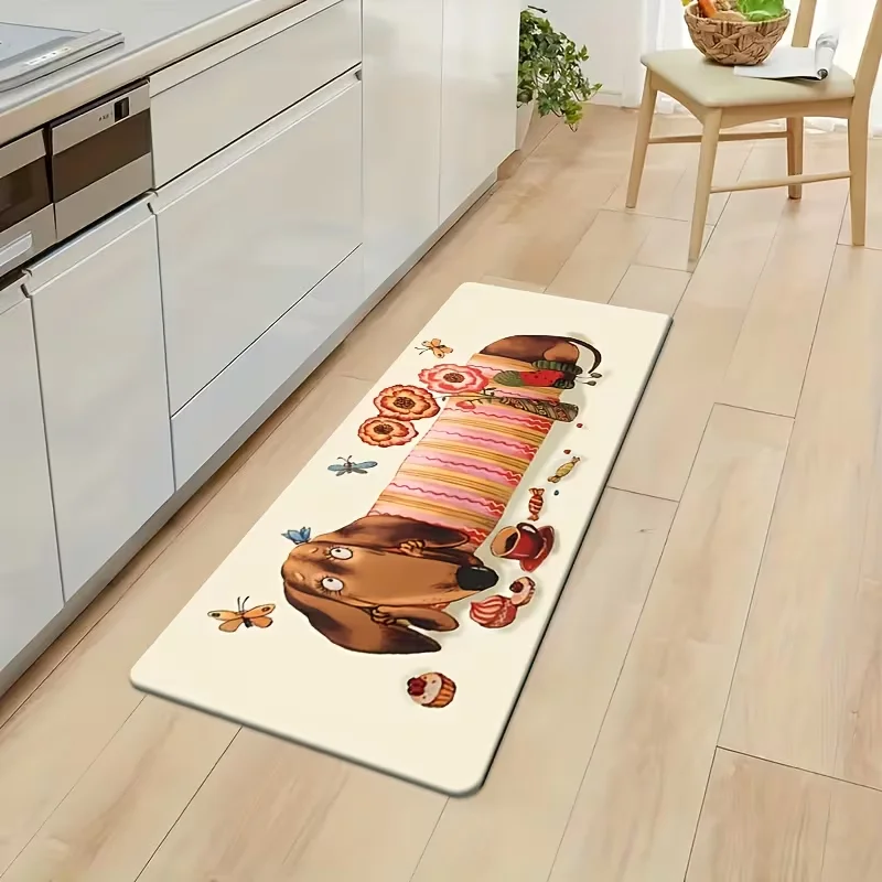 Sausage Dog Bed Cute Edge Carpet Bedroom Carpet Suitable for Bedroom Bedside Room Table Living Room Sand Cute and Warm Carpet