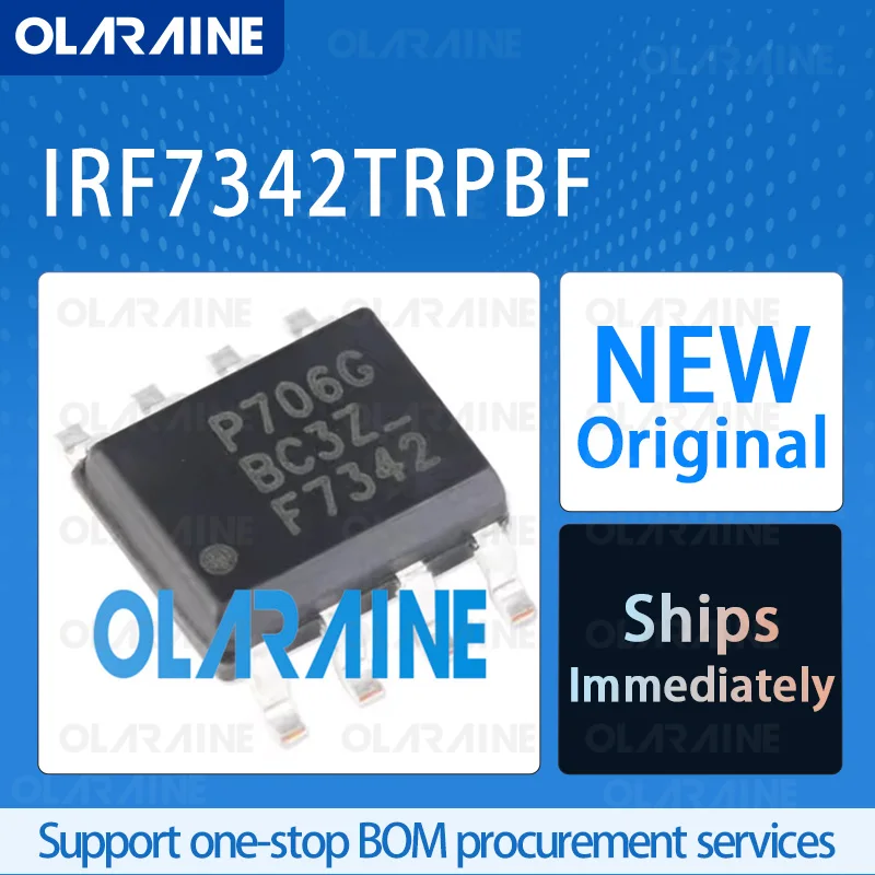 

5/10/100Pcs IRF7342TRPBF SOIC-8 original transistor MOSFET RoHS P-Channel 2 Channel Vds-55 V Id-3.4 A