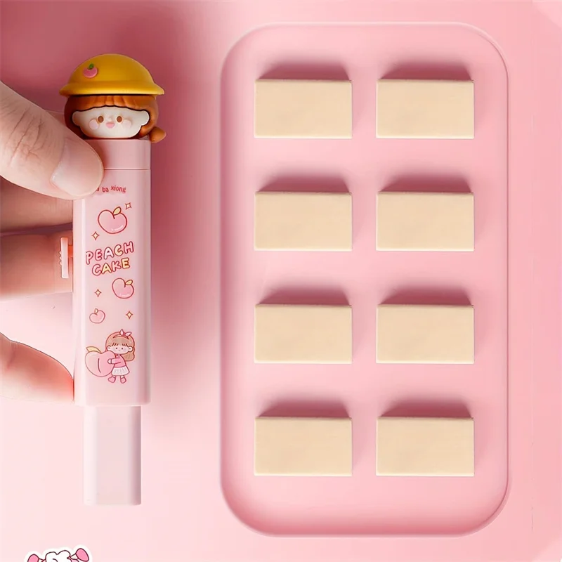 Cute Retractable Erasers For Kids With 2Pcs Replaceable Rubber Core, Cute Chipless Slide Eraser