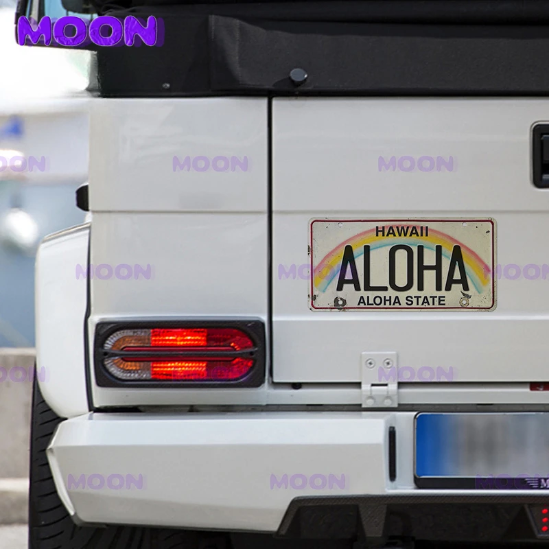 Vintage Retro Hawaii License Aloha Trunk Car Sticker  Personality Windshield Decal Refrigerator Graphics