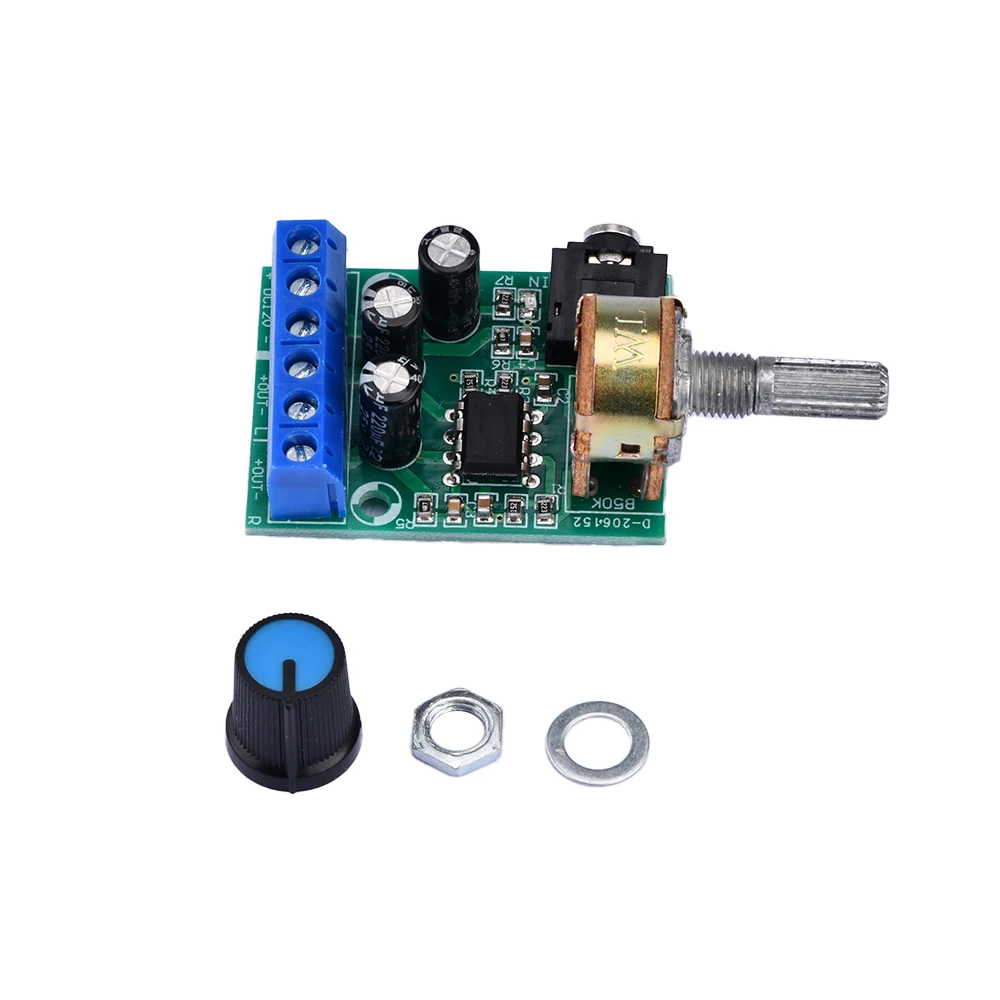 TDA2822 TDA2822M Amplifier Board DC 1.8V-12V 2.0 Channel Stereo Mini AUX Audio Amplifier Module AMP with 50K Ohm Potentiometer