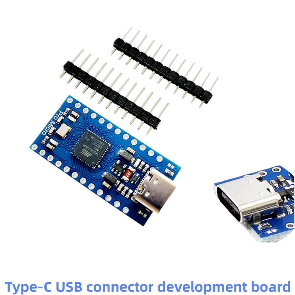 10-1pcs,New Pro Micro for arduino ATmega32U4 5V/16MHz Module with 2 row pin header For Leonardo in stock . best quality