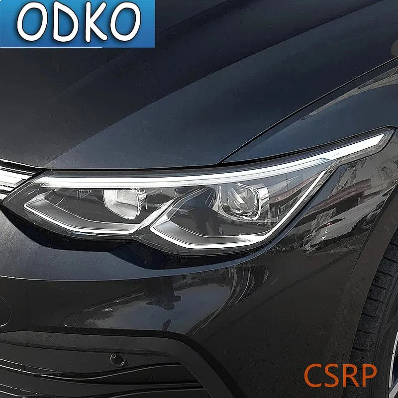 For Volkswagen VW Golf 8 MK8 R Line GTI 2020 2021 Car Headlight Tint Smoked Black Protective Film Transparent TPU Sticker