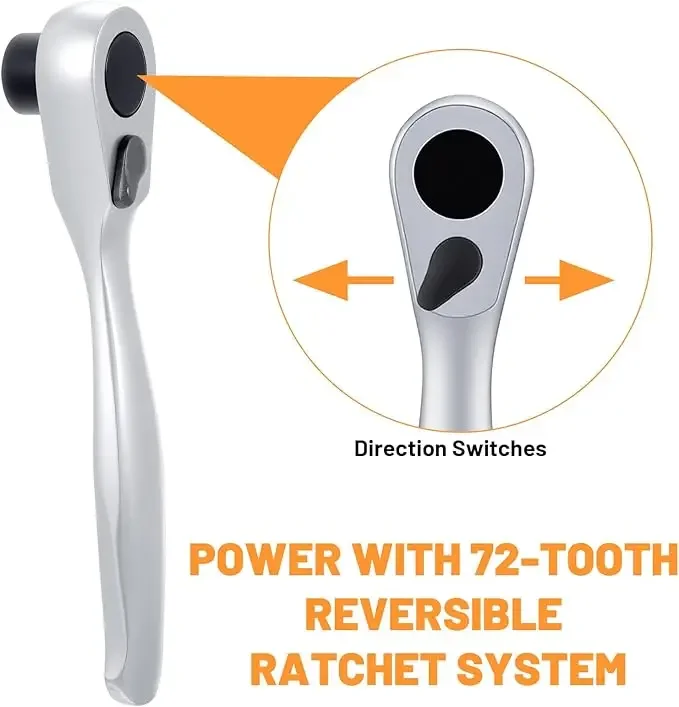 1/4 Inch Drive Micro Ratchet Bit Driver for Motor Repair 72Tooth Screwdriver Hex 90° Right Angle Wrench Auto DIY Hand Repairs