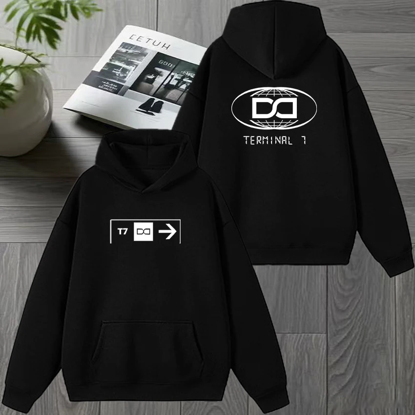 Rapper Djadja & Dinaz TERMINAL 7 Album Hoodie 2026 Graphic Autumn Winter Men's Women Vintage Fashion Streetwear Sweatshirt