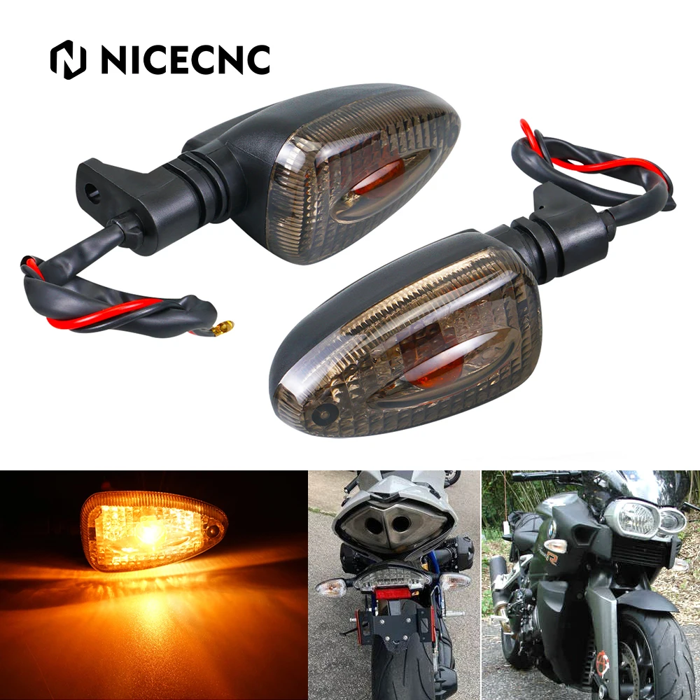 Pair Motorcycle Smoke Lens Turn Indicator Signal Lights for BMW F800GS F800R K1200R S F800GS F 650 800 GS K 1200 R/S/GS 1300R