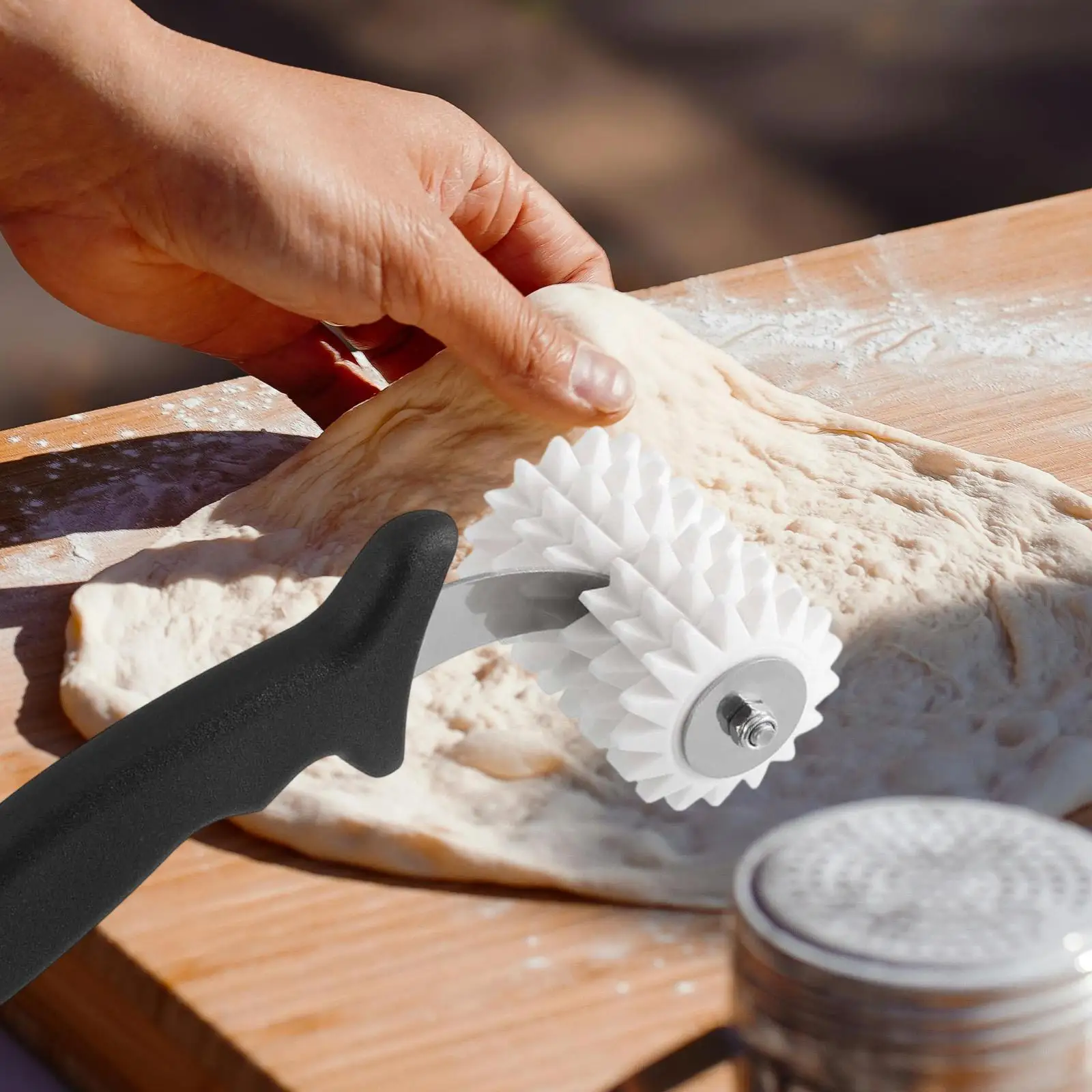 Pizza Dough Docker Roller Multifunctional Portable Puncher Dough Hole Maker Docking Tool for Pie Bread Cake Shop Cooking Bakers