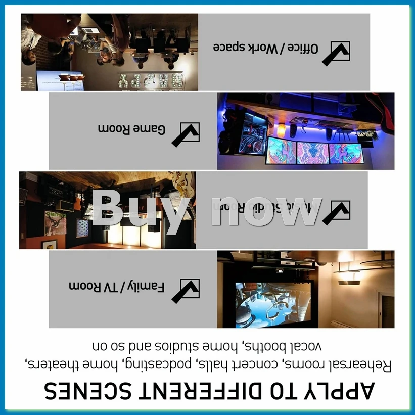 

50Pcs Acoustic Soundproof Foam Sound Absorbing Panels Sound Insulation Panels Wedge for Studio Walls Ceiling,1X12X12Inch-AD23