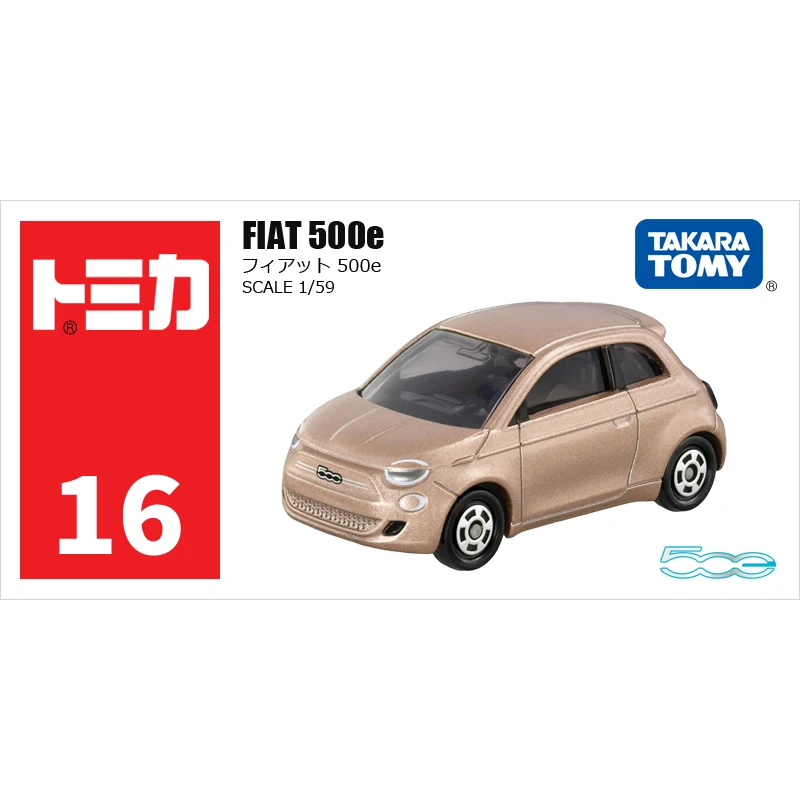 Takara Tomy Tomica 1/59 Mini pressofuso in lega modello di auto giocattoli FIAT 500e regali per adolescenti # 16