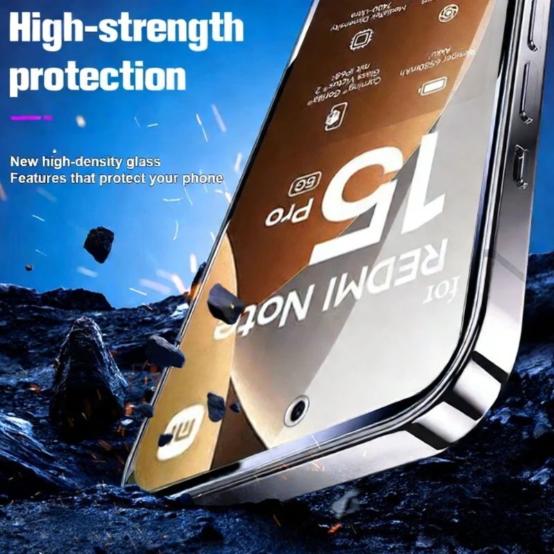 8 in 1 Clear Tempered Glass for Xiaomi Redmi Note 15 Pro 5G 4G Note15Pro Note 15 14 Pro Plus Pro+ Global Camera Screen Protector