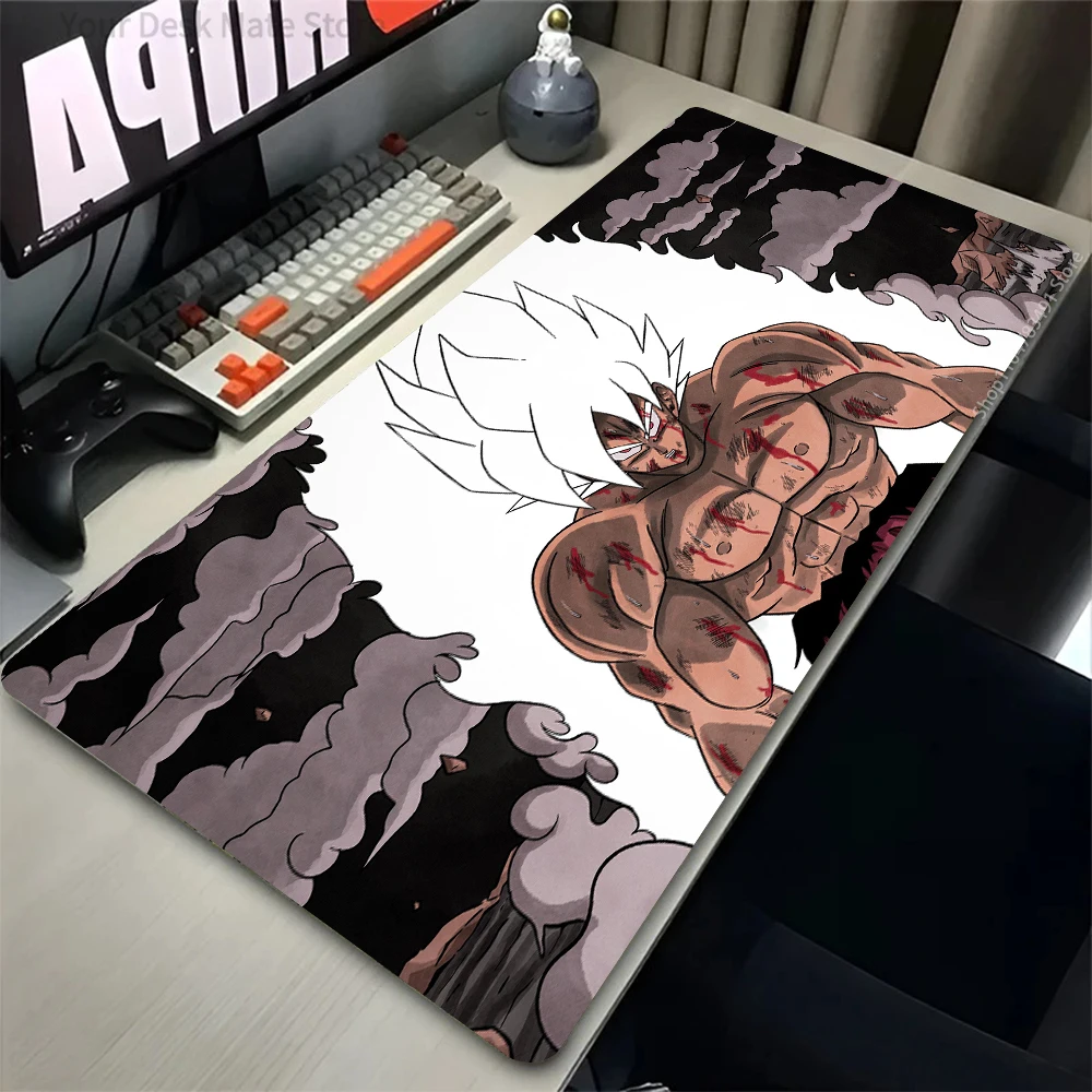 

Резиновый коврик для мыши, игровой коврик для мыши, коврик для стола Dragon Balls, аксессуары для ПК, коврик для клавиатуры Goku, компьютерный коврик, черно-белый аниме-коврик для стола
