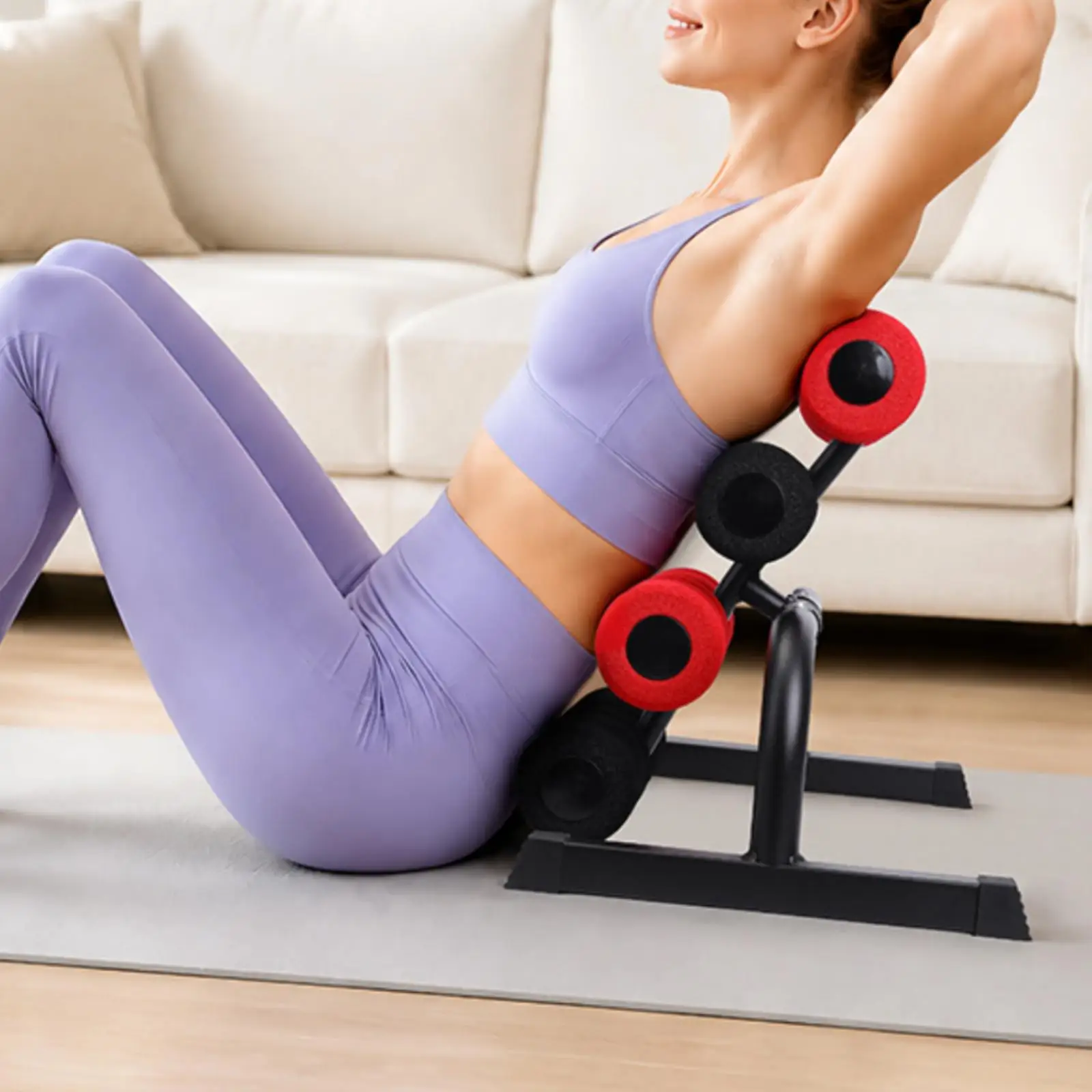 Multifunctional Exercise Compact Yoga Inversion Seat Low Profile Metal Frame for Flexibility Training at Home