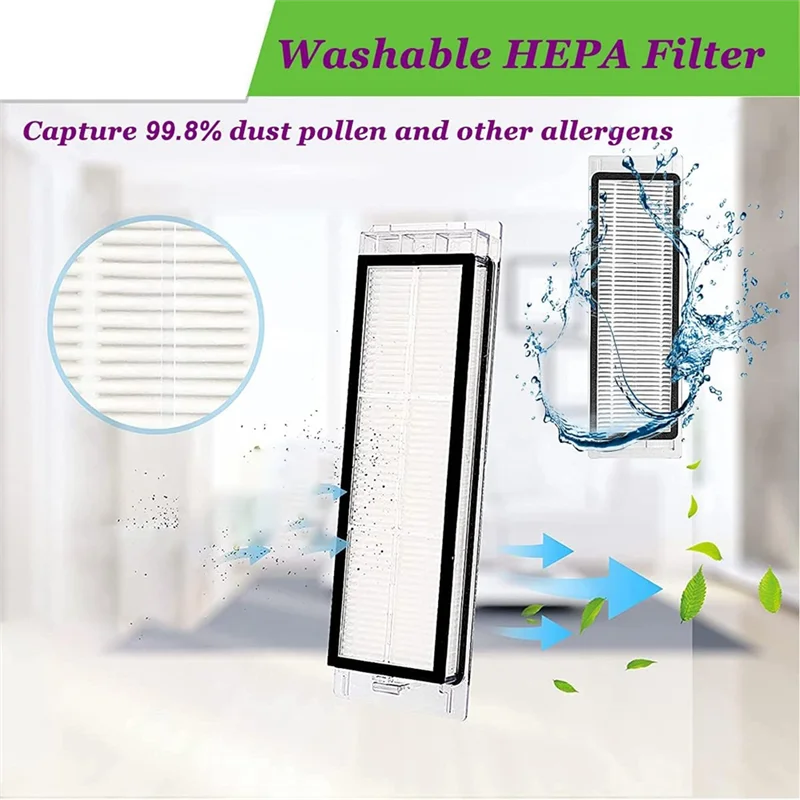 روبوت مكنسة كهربائية استبدال أجزاء الملحقات ل Xiaomi Roborock S50 S51 S55 S5 Max S6 S60 S65 S6 Pure S6 Maxv