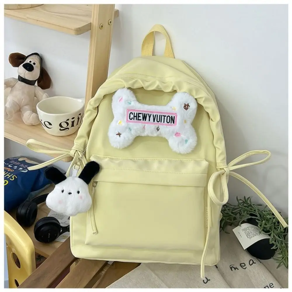 Jk bowknot mochila grande capacidade menina coração estudantes saco de escola saco de armazenamento saco de viagem adolescentes bolsa de ombro escola