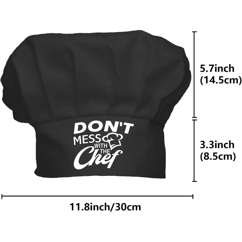 Crown Chef Hats Adjustable Chef Elastic Cotton Bakers Hat Reusable Stretch Chef Gifts